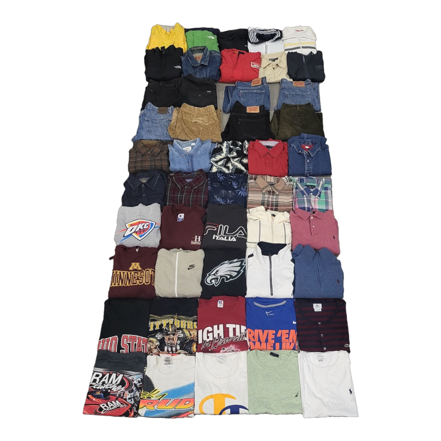 Wholesale Nba, Nfl, MLB, NHL T-shirts Mystery Box, 10 Tees (Mix Size)